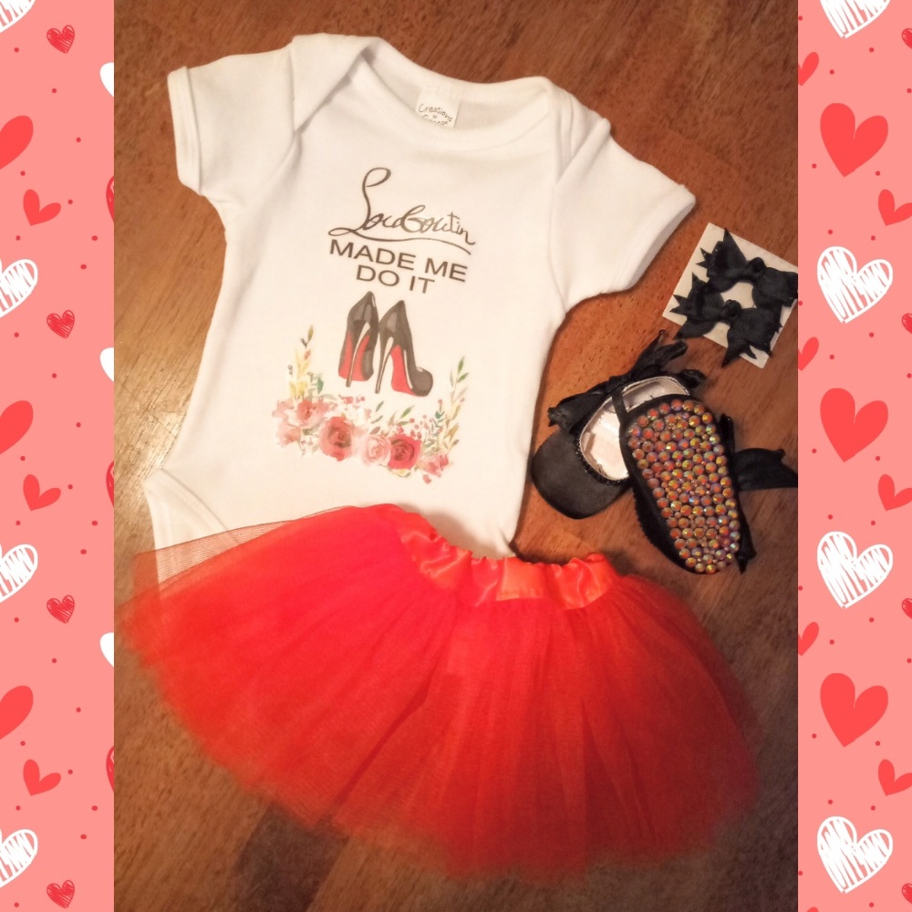Louboutin Outfit with Red Bottoms
